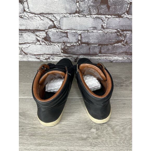 COACH Pembroke Nappa Black Leather Hi-Top Turnlock Sneakers Women 7.5B US FG1274 - Picture 7 of 16